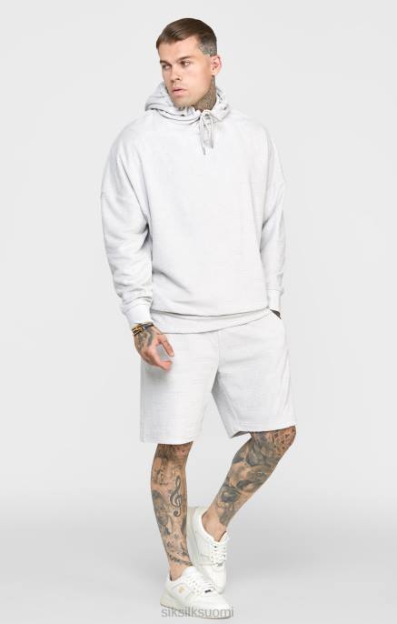 SikSilk harmaa pyyhkeen ylisuuri huppari miehet 6LR8420 vaatteet