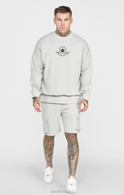 SikSilk harmaa yliopistopaita miehet 6LR8444 vaatteet