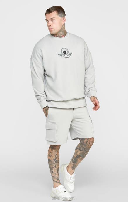 SikSilk harmaa yliopistopaita miehet 6LR8444 vaatteet