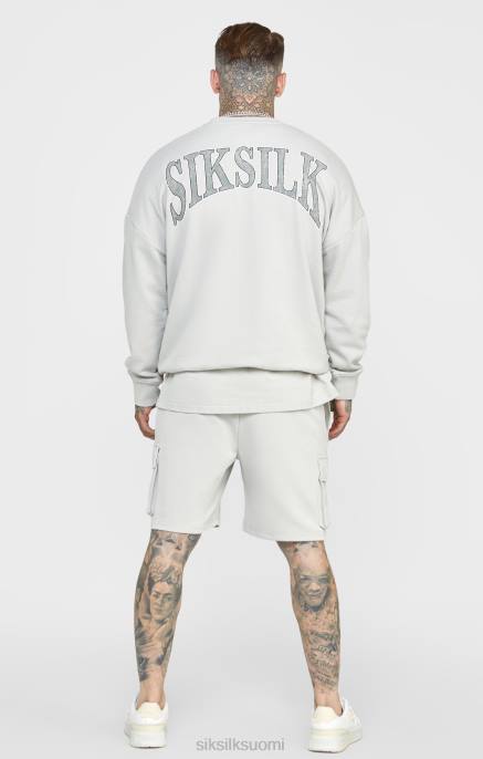 SikSilk harmaa yliopistopaita miehet 6LR8444 vaatteet