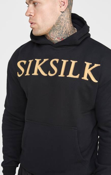 SikSilk kultainen applikoitu huppari miehet 6LR8436 vaatteet