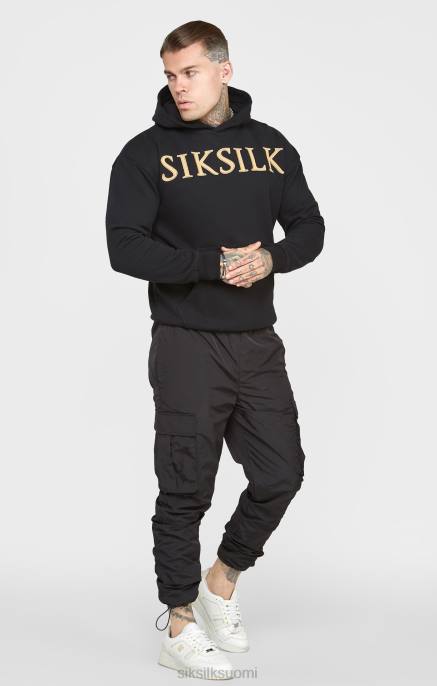 SikSilk kultainen applikoitu huppari miehet 6LR8436 vaatteet