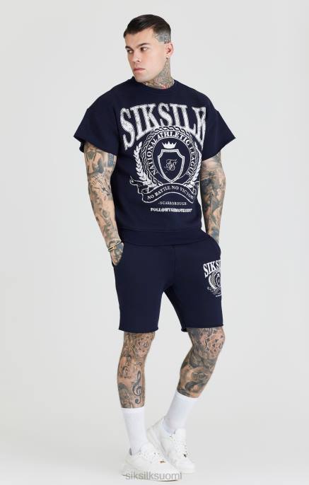 SikSilk laivastonsininen yliopistopaita miehet 6LR8445 vaatteet