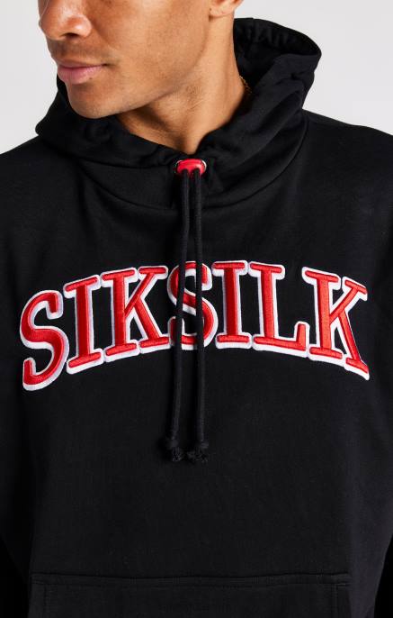 SikSilk musta ylisuuri huppari miehet 6LR8426 vaatteet