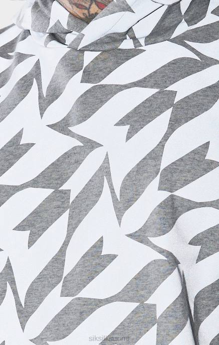 SikSilk x messi hopeaprintti huppari miehet 6LR8447 vaatteet