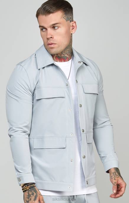 SikSilk harmaa käyttöpaita miehet 6LR8462 vaatteet