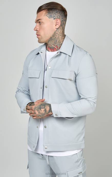 SikSilk harmaa käyttöpaita miehet 6LR8462 vaatteet