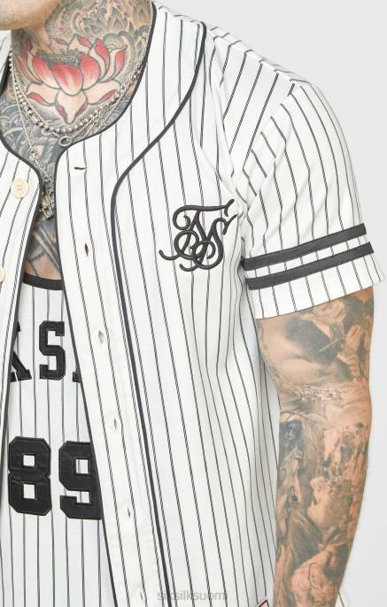 SikSilk beige baseball-paita miehet 6LR8391 vaatteet