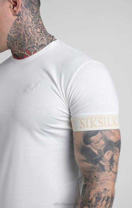 SikSilk ekru joustava ranneke t-paita miehet 6LR8367 vaatteet