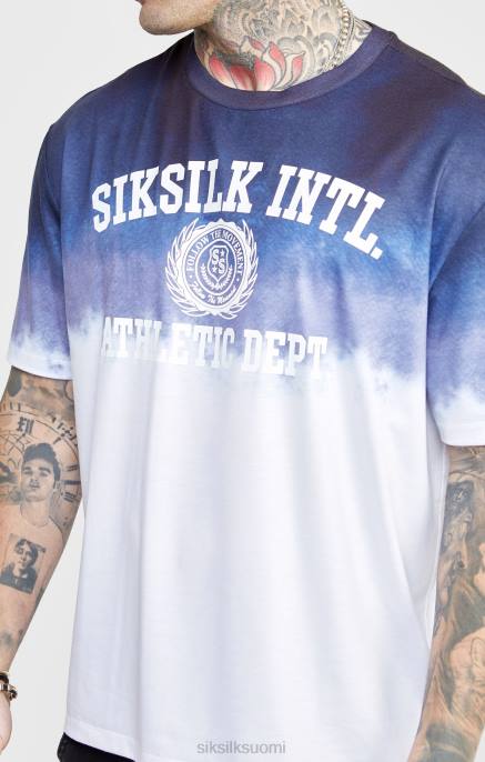 SikSilk laivastonsininen graafinen haalistuva t-paita miehet 6LR8384 vaatteet