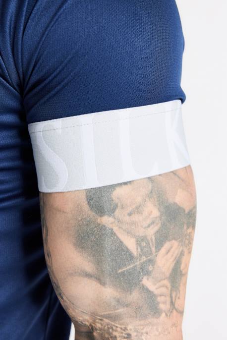 SikSilk laivastonsininen joustava t-paita miehet 6LR8369 vaatteet