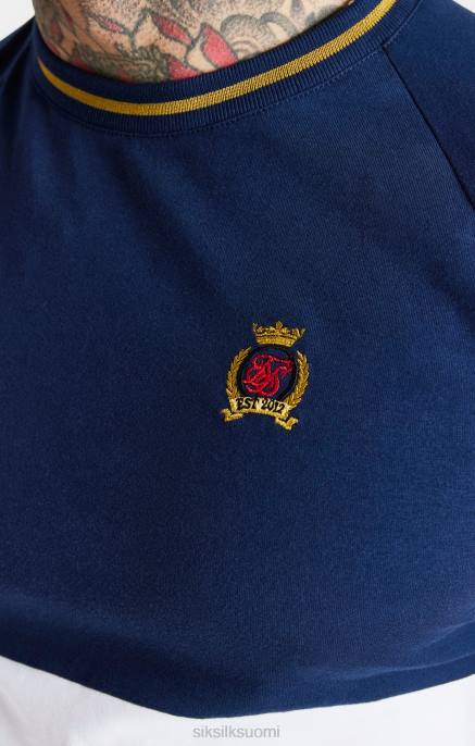 SikSilk laivastonsininen leikkaus ja ompelu lihasmallinen t-paita miehet 6LR8377 vaatteet