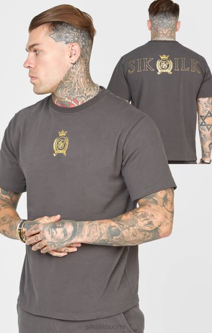 SikSilk musta folio t-paita miehet 6LR8375 vaatteet