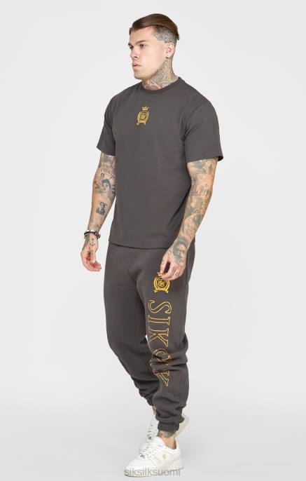 SikSilk musta folio t-paita miehet 6LR8375 vaatteet