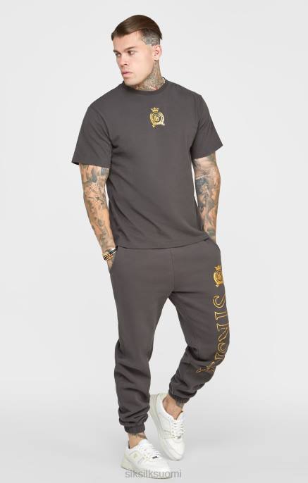 SikSilk musta folio t-paita miehet 6LR8375 vaatteet