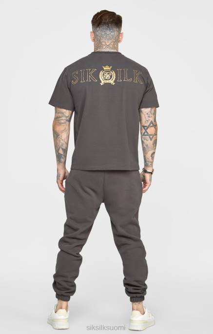 SikSilk musta folio t-paita miehet 6LR8375 vaatteet