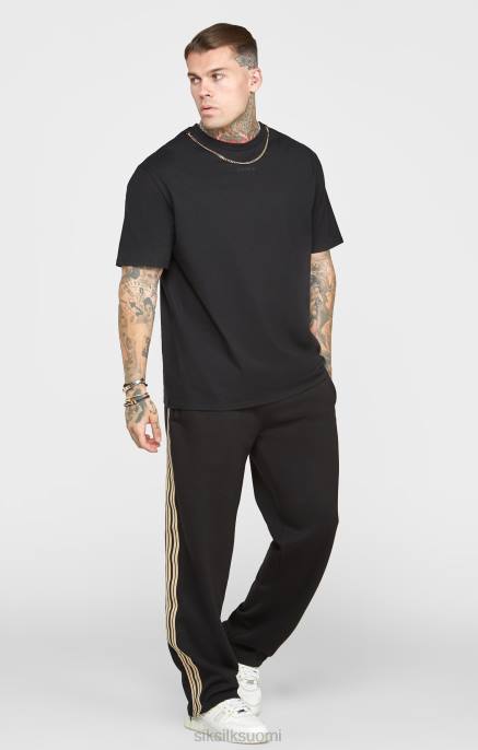 SikSilk musta ketju ylisuuri t-paita miehet 6LR8387 vaatteet