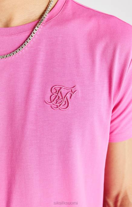 SikSilk vaaleanpunainen lyhythihainen lihaskuntoinen t-paita miehet 6LR8395 vaatteet