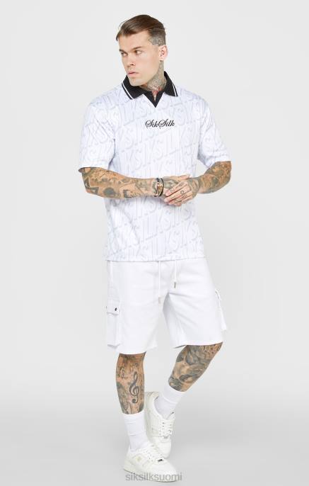 SikSilk valkoinen jalkapallopaita miehet 6LR8380 vaatteet