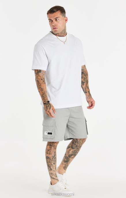 SikSilk valkoinen rento printtiketjullinen t-paita miehet 6LR8393 vaatteet