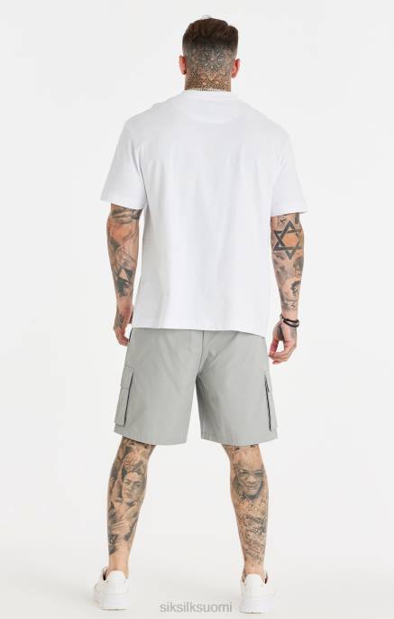 SikSilk valkoinen rento printtiketjullinen t-paita miehet 6LR8393 vaatteet