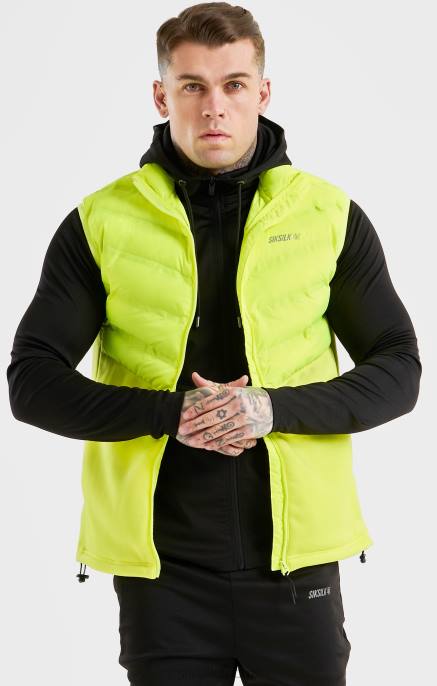 SikSilk keltainen urheiluneule miehet 6LR8492 vaatteet