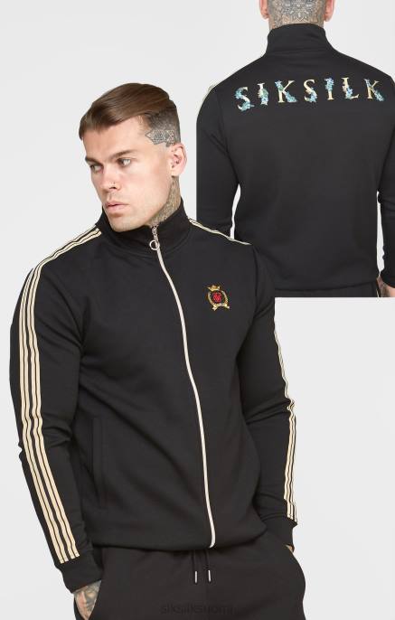 SikSilk musta crest suppilo kaula-ratatakki miehet 6LR8476 vaatteet