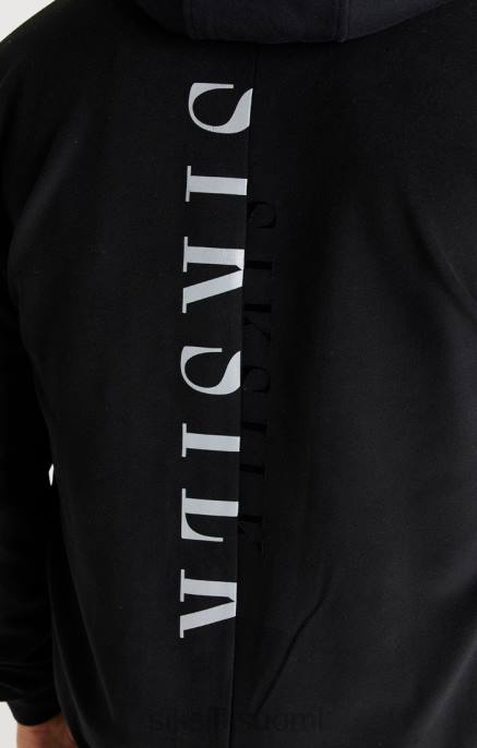 SikSilk musta heijastava bomber-takki miehet 6LR8475 vaatteet