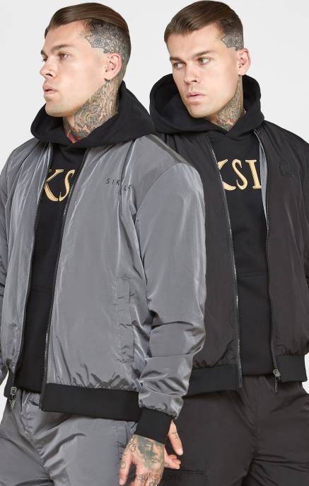 SikSilk musta käännettävä pommikone miehet 6LR8502 vaatteet