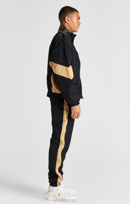 SikSilk musta paneloitu bomber-takki miehet 6LR8468 vaatteet