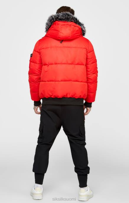SikSilk punainen bomber-takki miehet 6LR8500 vaatteet