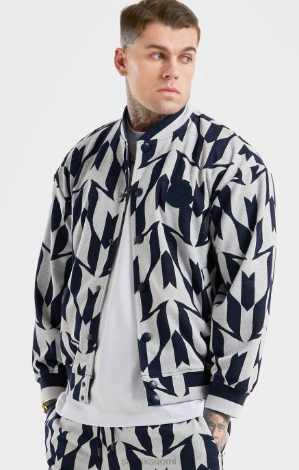 SikSilk x Messin laivaston monogrammipommikone miehet 6LR8498 vaatteet