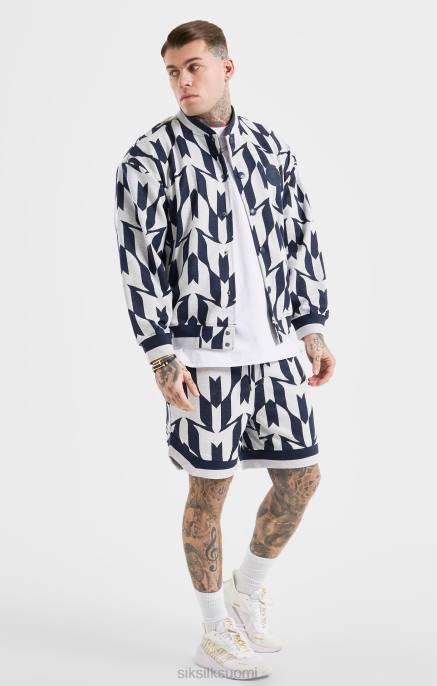 SikSilk x Messin laivaston monogrammipommikone miehet 6LR8498 vaatteet