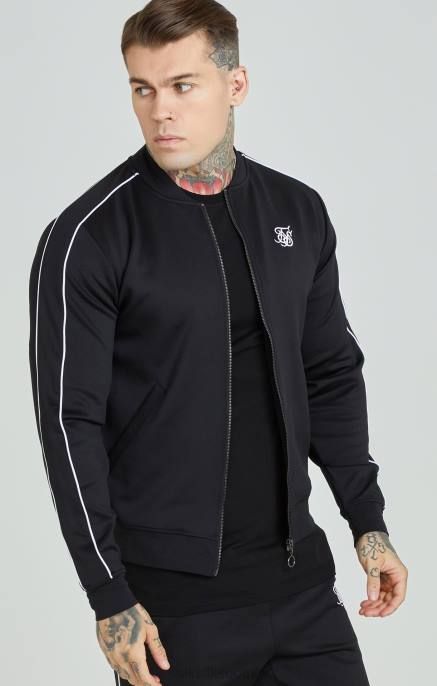 SikSilk musta paneloitu verryttelypuku miehet 6LR8503 vaatteet