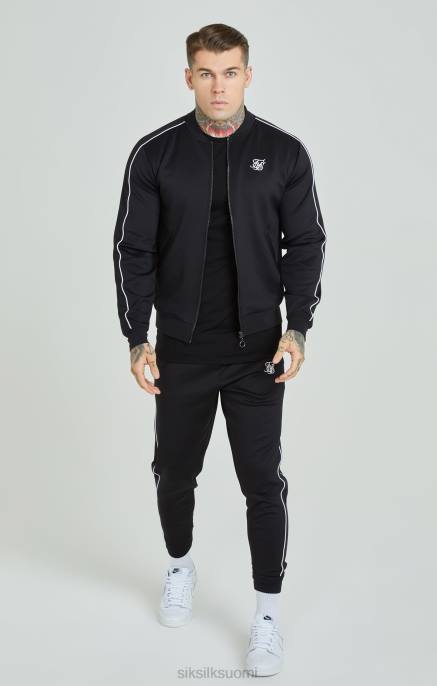 SikSilk musta paneloitu verryttelypuku miehet 6LR8503 vaatteet