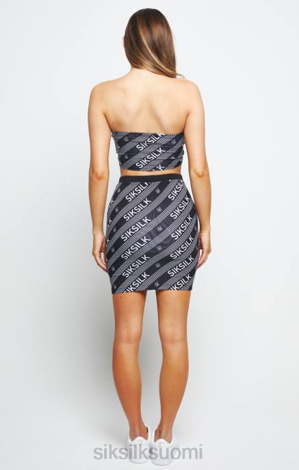 SikSilk logoprintti bandeau toppi - musta naiset 6LR8215 vaatteet