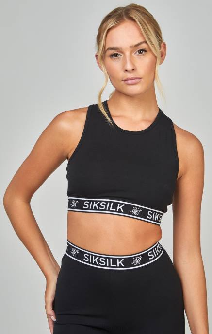 SikSilk musta Essential Tape Bralette naiset 6LR831 vaatteet