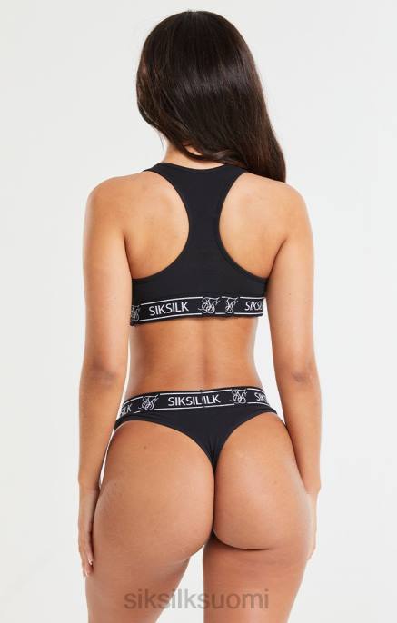 SikSilk musta racerback bralette naiset 6LR8217 vaatteet