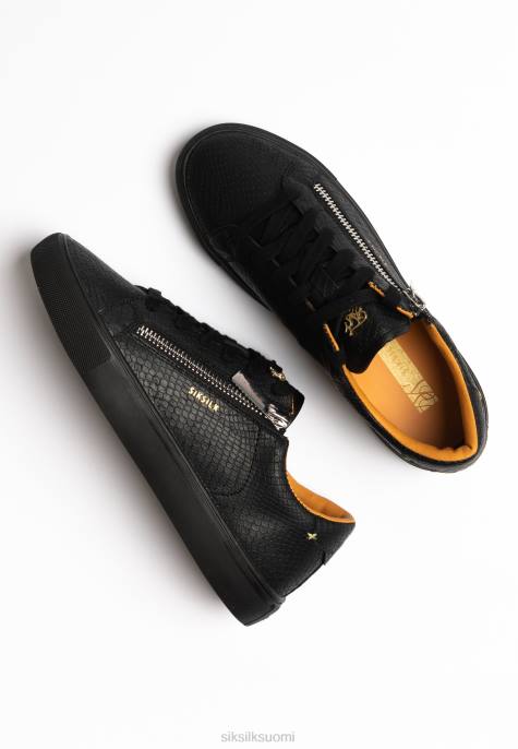 SikSilk musta kirkie käärmeennahka naiset 6LR8277 jalkineet