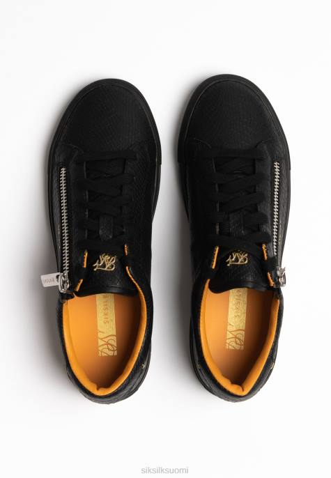 SikSilk musta kirkie käärmeennahka naiset 6LR8277 jalkineet