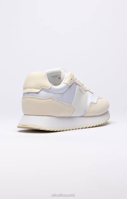 SikSilk valkoinen retro juoksulenkki naiset 6LR8276 jalkineet