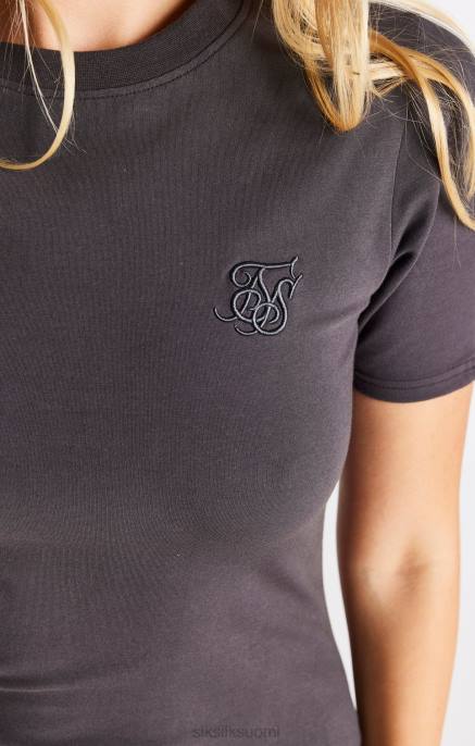 SikSilk lyhythihainen teipattu mekko - harmaa naiset 6LR8155 vaatteet