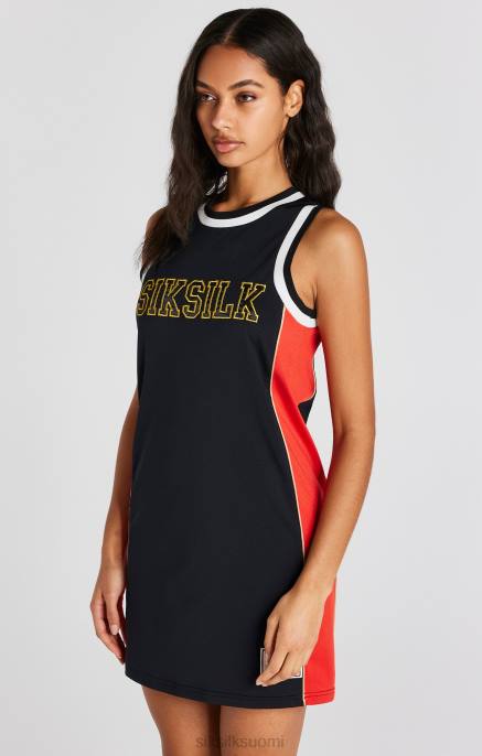 SikSilk musta paneloitu koripallomekko naiset 6LR8147 vaatteet