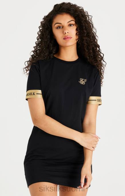 SikSilk musta t-paitamekko naiset 6LR8143 vaatteet