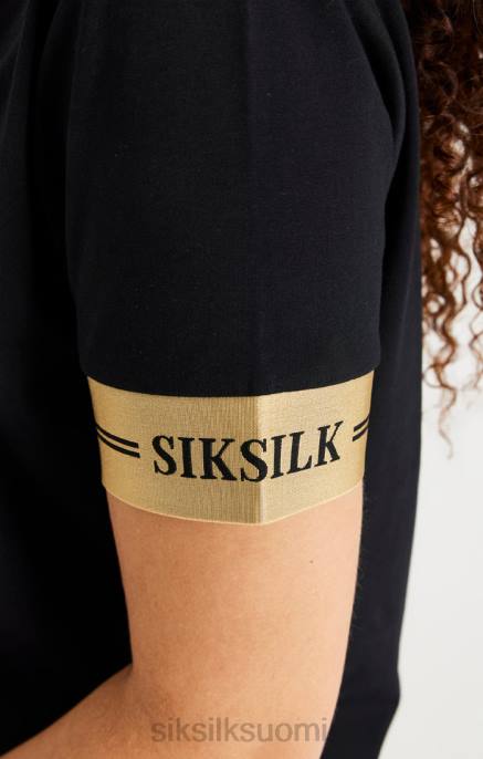 SikSilk musta t-paitamekko naiset 6LR8143 vaatteet
