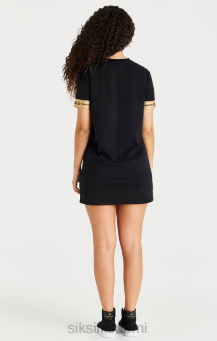 SikSilk musta t-paitamekko naiset 6LR8143 vaatteet