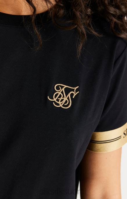 SikSilk musta t-paitamekko naiset 6LR8143 vaatteet