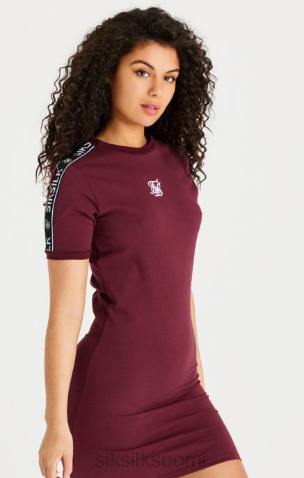 SikSilk viininpunainen teippi bodycon mekko naiset 6LR8141 vaatteet