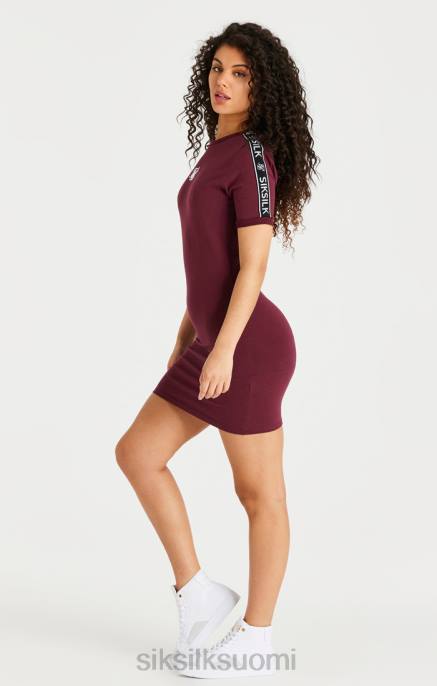 SikSilk viininpunainen teippi bodycon mekko naiset 6LR8141 vaatteet