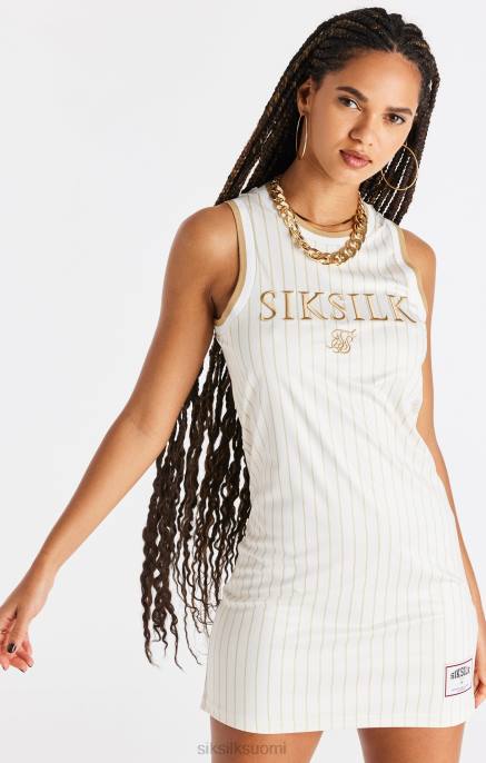 SikSilk ylellinen koripallomekko - ecru & gold naiset 6LR8150 vaatteet